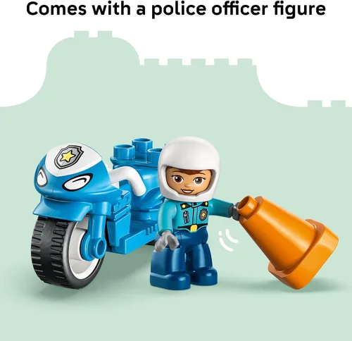 Vista 6 de LEGO DUPLO Town Azul Policía Motocicleta 10471