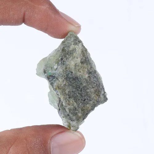 Vista 2 de GEMHUB Especímenes minerales de prehnita verde áspero natural, prehnita para curar 196 ct
