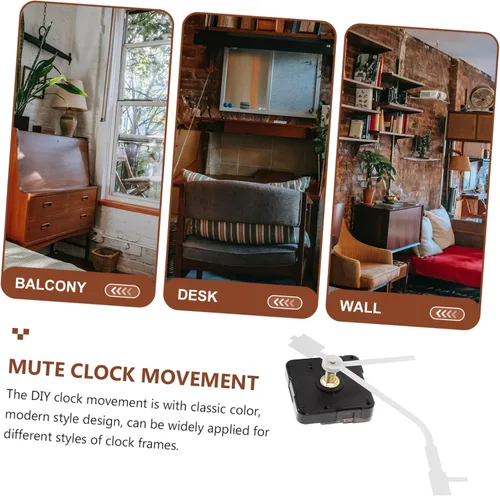 Vista 7 de Uonlytech Mecanismo de silencio de movimiento de reloj retro para piezas de repuesto de kit de reloj de bricolaje