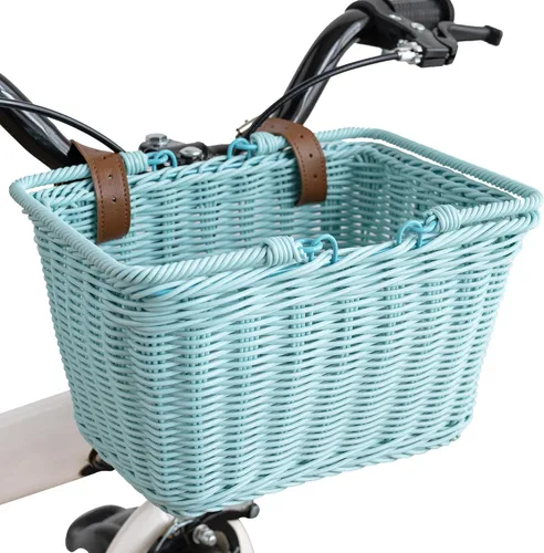 Vista 12 de Cesta de bicicleta para niños, canasta delantera para bicicleta para niños, pequeña cesta de mimbre para niños y niñas, cesta pequeña de mimbre