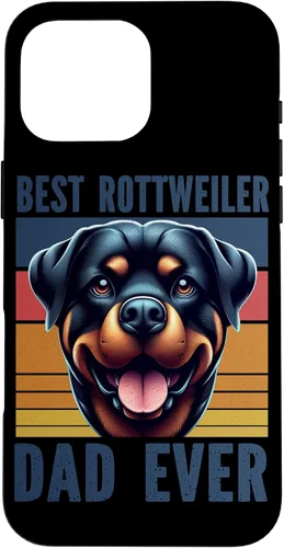 Vista 19 de Rottweiler Dad Rottie Father Dog Parent Father's Day Retro Case for iPhone 16