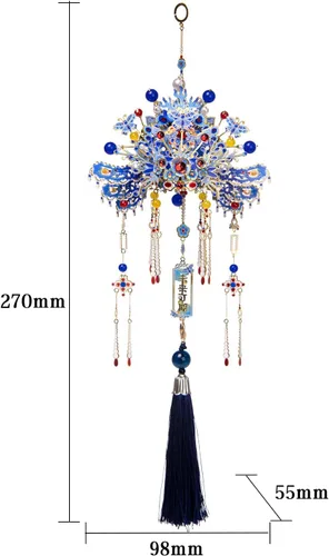 Vista 4 de MU Rompecabezas de metal 3D DIY Kits de modelo Phoenix Coronet Serie B Honghu, cultura china rompecabezas de construcción en miniatura