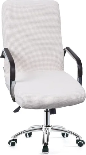 Vista 9 de YOPOIY Funda impermeable para silla de computadora, funda elástica para silla de oficina con funda para reposabrazos gratis, extraíble y lavable
