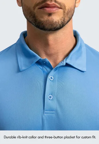 Vista 4 de Camisa polo de manga larga para hombre, ligera, protección solar UPF 50+, camisas geniales para hombres, trabajo, pesca, al aire libre