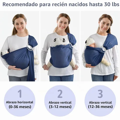 Vista 5 de CUBY Transportador de agua para bebé, ligero y transpirable, de malla transpirable, con anillo ajustable, de secado rápido, portabebés para recién