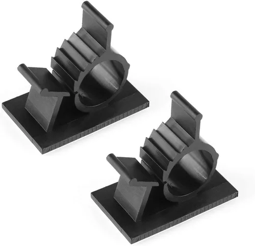 Vista 7 de abrazadera ajustable de nylon con base adhesiva para sostener cables