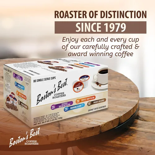 Vista 7 de Boston's Best Assorted Variety Blends - Café K-Cup de una sola porción, 80 unidades (compatible con cafeteras Keurig 2.0)