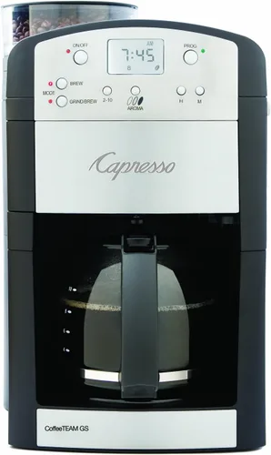 Vista 2 de Capresso 464.05 CoffeeTeam GS - Cafetera digital de 10 tazas, color negro, 15.5 x 9.5 x 9.75 pulgadas y 4640.93, paquete de 3 filtros de agua