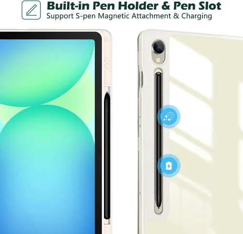 Vista 6 de ProCase Funda protectora para Galaxy Tab S10 FE 2025 / S9 FE 10.9 pulgadas / Tab S9 11 pulgadas 2023, cubierta inteligente de soporte delgado