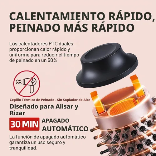 Vista 7 de NONK Juego de cepillos redondos térmicos intercambiables 3 en 1, 1.25
