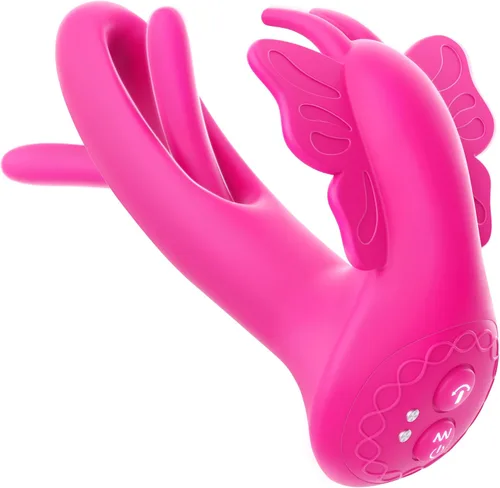 Vista 8 de Vibrador de empuje - Juguetes sexuales femeninos - Vibrador de control remoto 3 en 1 juguete sexual para vibradores de clítoris punto G, juguetes