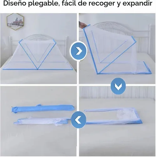Vista 4 de SWOQ Tienda de mosquitera para dormitorio, fácil de almacenar, plegable, ligera, mosquitera, tienda para viajes