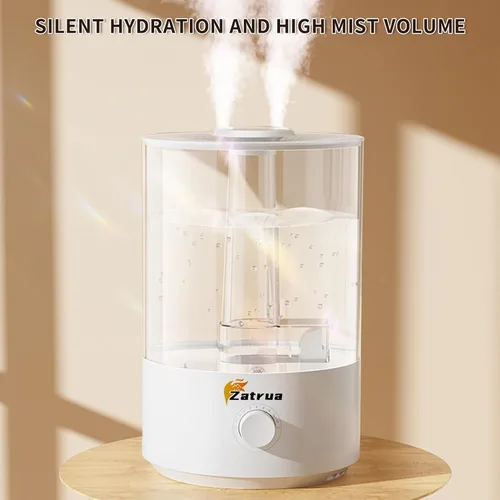 Vista 2 de Zatura Dual Spray Humidificador de gran capacidad 5l Humidificador de niebla de escritorio para el hogar Humidificador de hidratación Aire Máquina