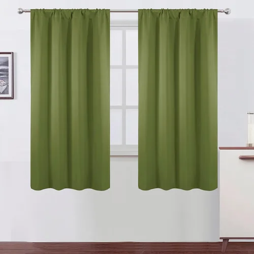 Vista 10 de LEMOMO Cortinas opacas de 42 x 54 pulgadas, juego de 2 paneles de cortinas con aislamiento térmico para oscurecer la habitación
