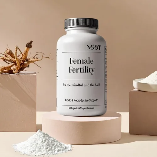 Vista 3 de NOOT Female Fertility - Concepción para ella con mio-inositol, D-Chiro inositol, Shatavari, Vitex y CoQ10, equilibrio hormonal natural para mujeres