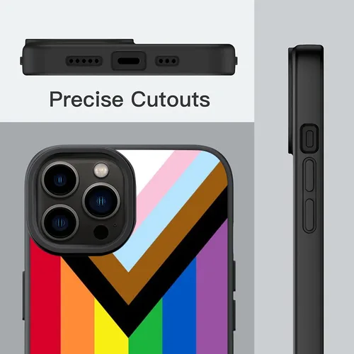 Vista 3 de Pride Flag Rainbow LGBT Love Welcome Here Funda compatible con iPhone 17 16 15 14 13 12 11 Pro Max Galaxy S26 S25 S24 S23 S22 S21 S20 FE Plus