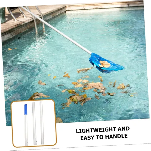 Vista 3 de NOLITOY Lago Skimmer poste de conexión de metal resistente largo poste el 3.3 ft para el mantenimiento de la piscina