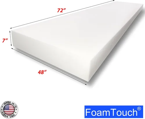 Vista 26 de FoamTouch Colchón litera de 7 pulgadas de alto x 28 pulgadas de ancho x 72 pulgadas de largo (solo espuma), carbón, sin funda