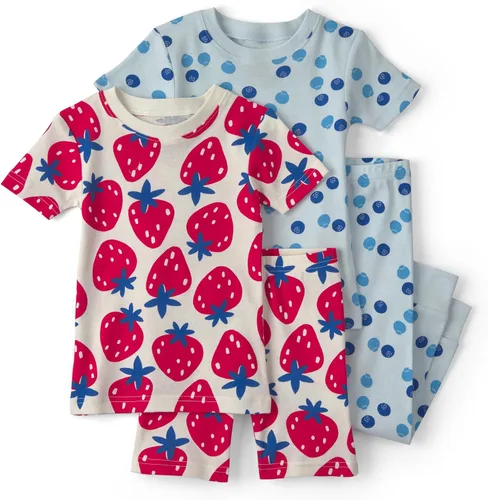 Vista 22 de Carter's Conjunto de pijama de algodón ajustado de 4 piezas para niña Pollo Country Green