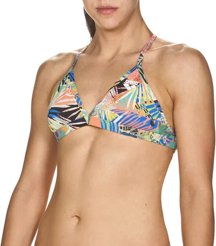 Vista 2 de Arena Top de bikini MaxLife floral con lazo en la espalda para mujer