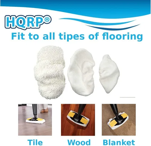 Vista 5 de HQRP Kit de 6 almohadillas de microfibra para trapeador de vapor compatibles con Oreck Steam-It Varita de vapor multiusos, vaporizador STEAM100