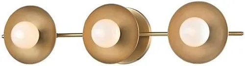 Vista 2 de Hudson Valley Lighting 9803-AGB Julien 3 Soporte de baño ligero, latón envejecido