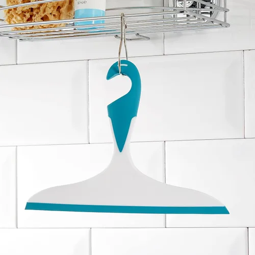Vista 2 de WENKO 20177100 - Escobilla de baño Loano para baño y ducha, plástico, color azul claro