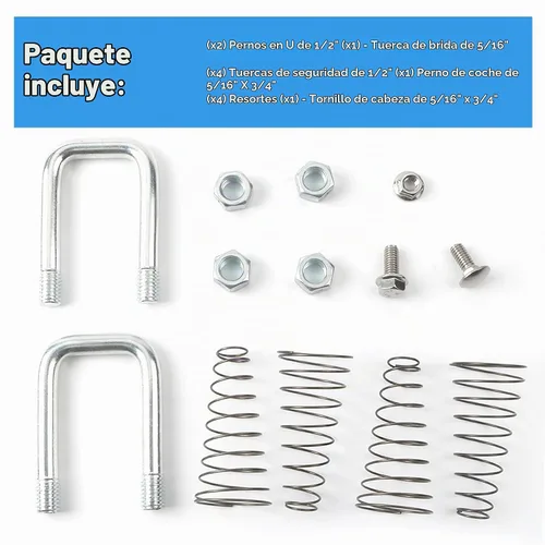 Vista 5 de 1900-2-1600 Kit de pernos en U de cadena de seguridad de repuesto para enganches de cuello de cisne B&W