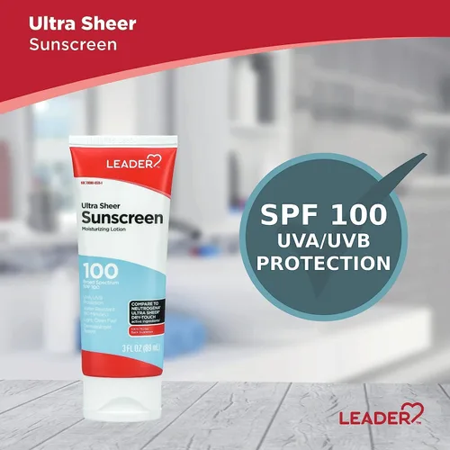 Vista 4 de LEADER Protector solar de viaje SPF 100+, loción ultra transparente, resistente al agua y no grasa con amplio espectro SPF 100+, 3 onzas líquidas