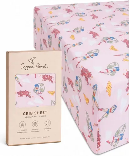 Vista 53 de Copper Pearl: Sábanas de punto prémium para cuna de bebé para niños y niñas, transpirables y suaves, sábanas ajustables para colchones estándar