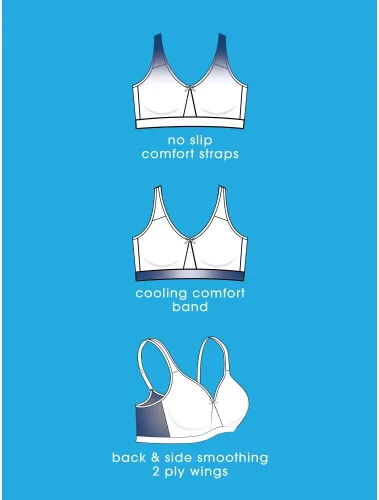 Vista 8 de Fruit of the Loom Brasier de algodón sin aros en tallas grandes, para mujer