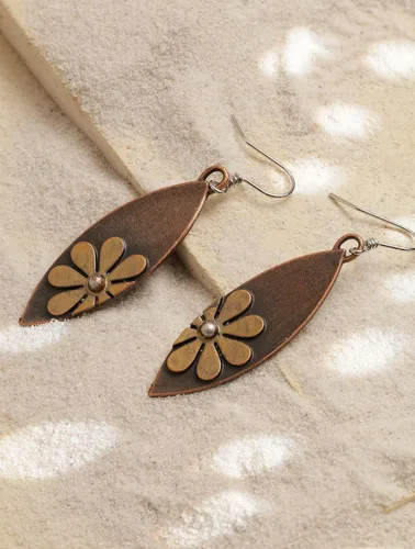Vista 3 de MINACHI Aretes colgantes estilo hippie, estilo bohemio, vintage, regalo de joyería de verano para mujer, Zinc, No es una piedra preciosa