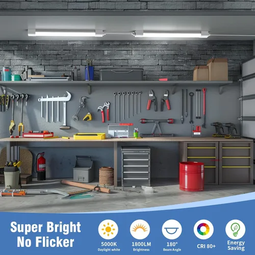 Vista 3 de Luz de Techo LED con Enchufe, Luces de Tubo LED de 5000 K con Enchufe de 16 W, Luz de Armario LED Enlazable con Interruptor de Encendido y Apagado