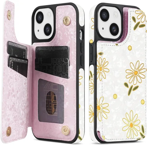 Vista 11 de NNH Funda tipo cartera compatible con iPhone Xs Max con bloqueo RFID, ranuras para tarjetas, folio de piel sintética, función atril, doble cierre