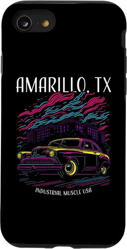 Vista 13 de iPhone 15 Amarillo TX Industrial Muscle USA Classic Hotrod Car Design Case