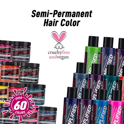 Vista 6 de MANIC PANIC Classic Raven Color de Cabello Semipermanente - Tinte negro de tono frío para mujeres y hombres que dura de 4 a 6 semanas - Vegano, sin