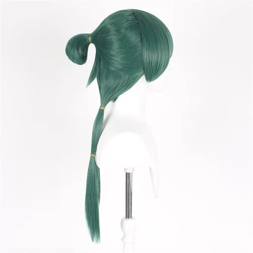 Vista 4 de SisiruKou Anime Cosplay Wig Dark Green Long Hair for Girls Women Costumes Wig Halloween Costume Party Synthetic Wigs