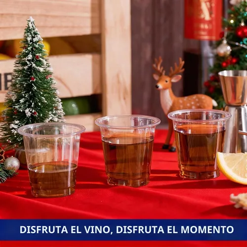 Vista 3 de JOLLY CHEF Paquete de 1000 vasos de chupito de plástico, vasos de gelatina desechables transparentes de 1 onza, reutilizables, perfectos