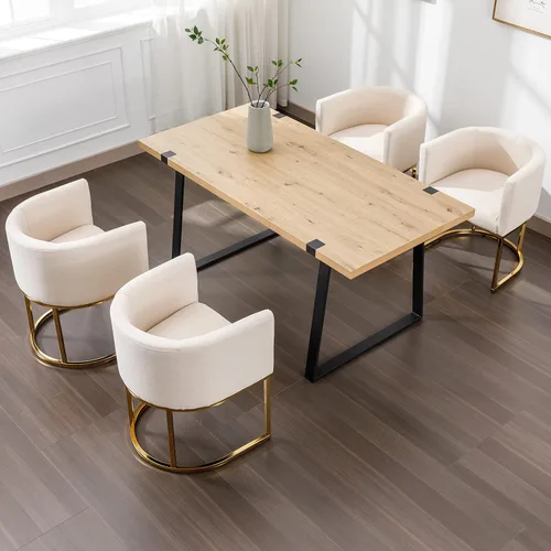 Vista 12 de RIVOVA - Silla tapizada para comedor, silla lateral moderna de barril, sillas tapizadas para comedor, silla cómoda para cocina, silla lateral