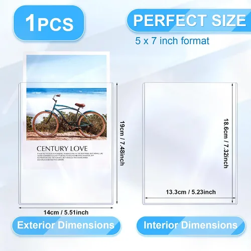 Vista 2 de Teling 1 funda rígida de plástico duro para fotos, de 5 x 7 pulgadas