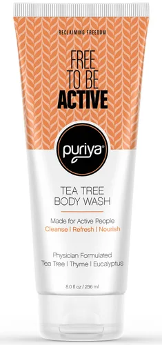 Vista 7 de Puriya Champú sin sulfato, acondicionador para el cabello con aceite de árbol de té y gel de baño para hombres y mujeres, juego de baño 3 en 1