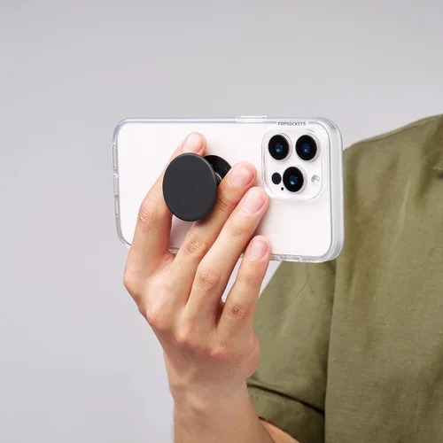 Vista 5 de PopSockets Agarre adhesivo para teléfono, soporte, soporte para teléfono, color negro (paquete de 3)