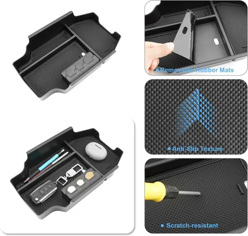 Vista 3 de 2023 2024 2025 Organizador de Consola Central para Honda Accord Hybrid (LX/EX/EX-L/Sport/Sport-L/Touring), Bandeja de Consola Duradera de Plástico