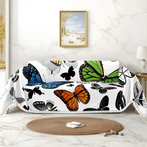 Vista 17 de Funda de sofá con estampado de piña a rayas, fundas de sofá para sillón, funda resistente a las manchas, protector universal de muebles