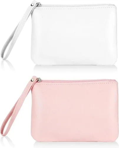 Vista 21 de Paquete de 2 pequeñas bolsas de maquillaje con cremallera para bolso, lápiz labial, organizador de maquillaje de viaje para mujeres, productos Negro