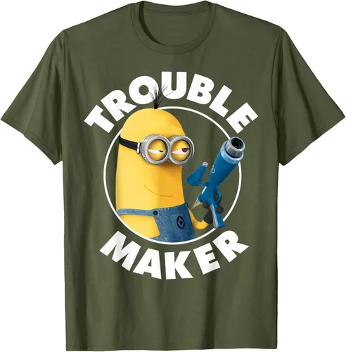 Vista 51 de Despicable Me Minions Kevin Fabricante de Problemas Gráfico Camiseta Negro