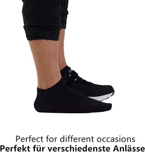 Vista 3 de 5 pares de calcetines para mujer y hombre, calcetines cortos de algodón de corte bajo, calcetines transpirables y transpirables