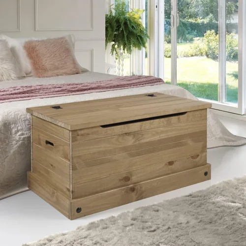 Vista 2 de Tronco de almacenamiento de madera Corona otomana Muebles Dash