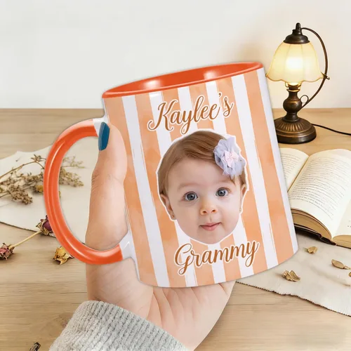 Vista 6 de Taza de café personalizada con cara de bebé, taza personalizada con foto, nombre y título, cumpleaños, Navidad, día del padre, día de la madre, baby