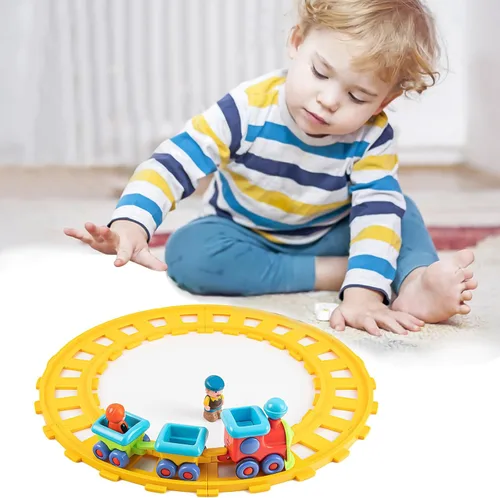 Vista 2 de Tren de juguete, juguetes musicales de tren eléctrico, juegos de tren eléctrico para niños, pistas de tren, juegos de tren adecuados para niños de 1